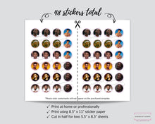 Load image into Gallery viewer, Y2K Millennial 2000s Birthday Party Game, 2000s Heartthrob Game & Sticker Template, Canva Template, DIY Template, Custom Magazine