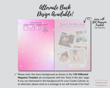 Load image into Gallery viewer, Y2K Millennial 2000s Cootie Catcher Template, Fortune Teller Game, Canva Template, DIY Template, Party Game Template