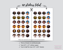 Load image into Gallery viewer, Y2K Millennial 2000s Birthday Party Game, 2000s Heartthrob Sticker Template, Canva Template, DIY Template, Custom Magazine