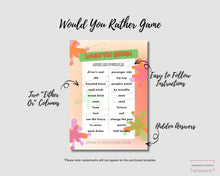 Load image into Gallery viewer, Y2K Millennial 2000s Game Bundle Template, Canva Template, DIY Template, MASH Game, Would You Rather Game, Love Match Game