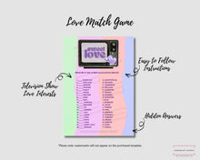 Load image into Gallery viewer, Y2K Millennial 2000s Game Bundle Template, Canva Template, DIY Template, MASH Game, Would You Rather Game, Love Match Game