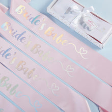 Load image into Gallery viewer, Brides Babes Iridescent Satin Sashes (Set of 7)