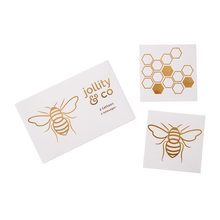 Load image into Gallery viewer, Honey Bee Temporary Tattoos (Set of 2)