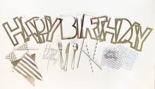 Load image into Gallery viewer, Metallic Cutout Happy Birthday Banner