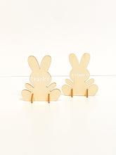 Load image into Gallery viewer, Wooden Easter Bunny Place Cards (Set of 2) - Personalize It!