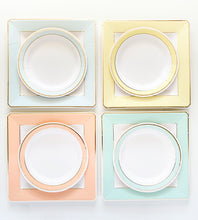 Load image into Gallery viewer, Square Pastel Plates (Set of 8)