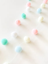 Load image into Gallery viewer, Pink & Green Mini Pom Pom Garland