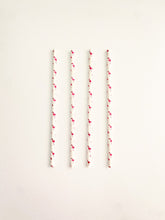 Load image into Gallery viewer, Metallic Flamingo Paper Straws (Set of 10)