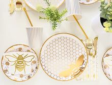 Load image into Gallery viewer, Honey Bee Gold Dinner Plates (Set of 8)