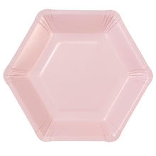 Load image into Gallery viewer, "We Heart Pastels" Hexagonal Dessert Plates (Set of 12)