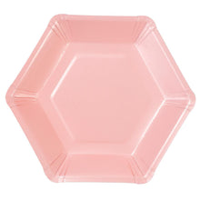 Load image into Gallery viewer, "We Heart Pastels" Hexagonal Dessert Plates (Set of 12)