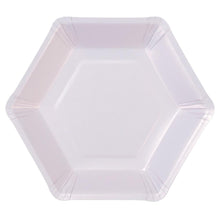 Load image into Gallery viewer, "We Heart Pastels" Hexagonal Dessert Plates (Set of 12)