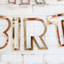Load image into Gallery viewer, Metallic Cutout Happy Birthday Banner