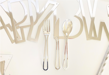 Load image into Gallery viewer, Cutout Cutlery Set - Silver (Set of 24)