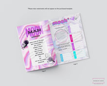 Load image into Gallery viewer, Y2K Millennial 2000s Birthday Party Magazine Template, Canva Magazine Template, DIY Template, Birthday Brochure, Custom Magazine
