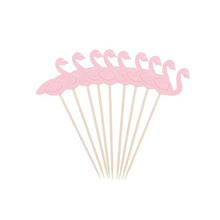 Load image into Gallery viewer, Flamingo Cupcake Toppers (Set of 10)
