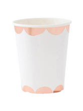 Load image into Gallery viewer, Rose Gold Scalloped Cups (Set of 8)

