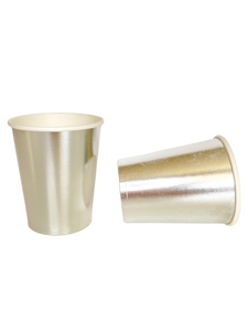 Metallic Silver Cups (Set of 6)