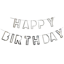 Load image into Gallery viewer, Metallic Cutout Happy Birthday Banner
