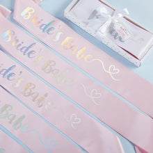 Load image into Gallery viewer, Brides Babes Iridescent Satin Sashes (Set of 7)
