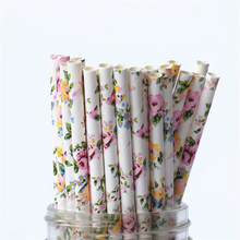 Load image into Gallery viewer, Floral Straws (Set of 10)

