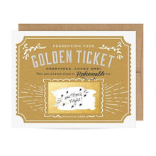 Load image into Gallery viewer, Golden Ticket Scratch-off Greeting Card
