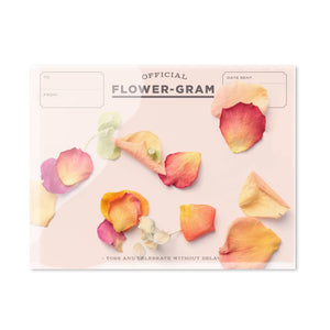 Peony, Rose & Hydrangea Flower-gram Greeting Card