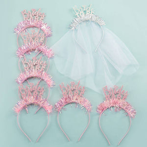 Bridal Party Bachelorette Headband (Set of 7)