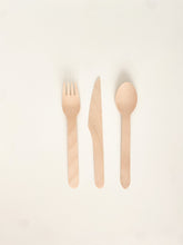 Load image into Gallery viewer, Rustic Wooden Cutlery (Set of 24)
