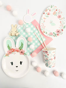 Flower Crown Bunny Plates (Set of 8)