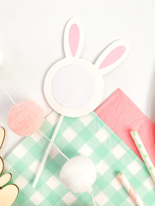 Bunny Cupcake Toppers (Set of 5)