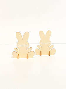 Wooden Easter Bunny Place Cards (Set of 2) - Personalize It!