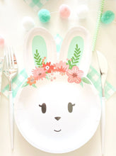 Load image into Gallery viewer, Flower Crown Bunny Plates (Set of 8)
