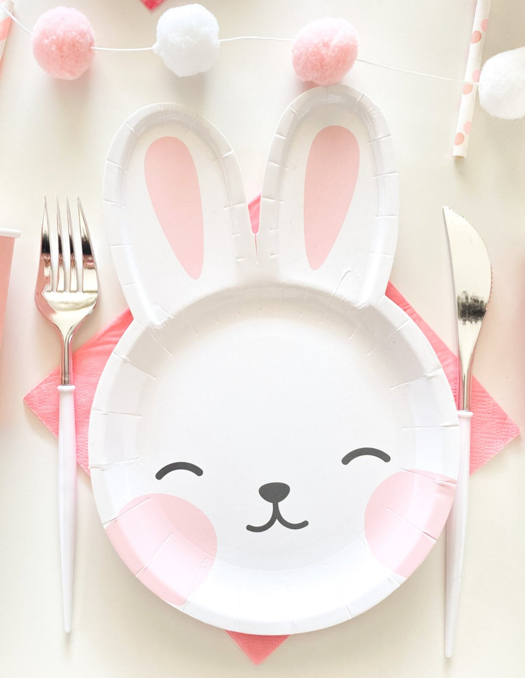 Happy Easter Bunny Plates (Set of 8)