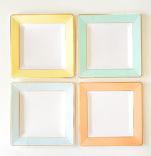 Load image into Gallery viewer, Square Pastel Plates (Set of 8)
