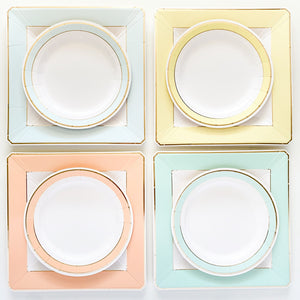 Round Pastel Plates (Set of 8)