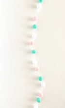 Load image into Gallery viewer, Pink &amp; Green Mini Pom Pom Garland
