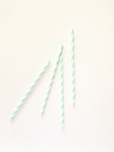 Load image into Gallery viewer, Pastel Blue Striped Straws (Set of 10)
