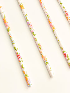 Floral Straws (Set of 10)