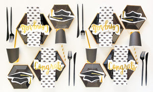 Pinstripe Dinner Plates (Set of 8)