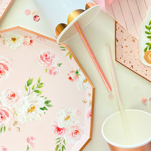 Load image into Gallery viewer, Floral Blush &amp; Rose Gold Dinner Plates (Set of 8)
