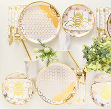 Load image into Gallery viewer, Honey Bee Gold Dinner Plates (Set of 8)
