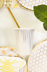 Gold Pinstripe Cups (Set of 10)