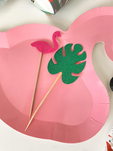 Palm Leaf Cupcake Toppers (Set of 12)