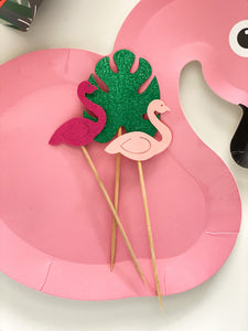 Flamingo Cupcake Toppers (Set of 10)
