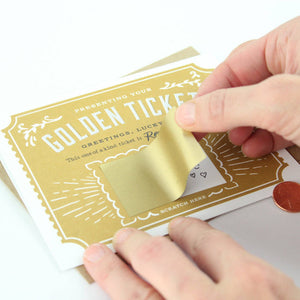 Golden Ticket Scratch-off Greeting Card