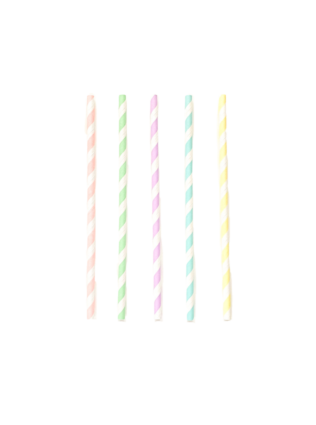 Pastel Straw Mix (Set of 10)