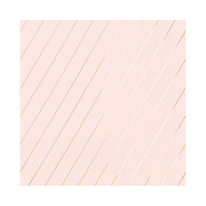 Blush & Rose Gold Striped Napkins (Set of 20)