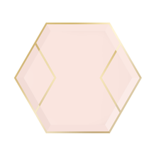 Load image into Gallery viewer, Blush &amp; Gold Dessert Plates (Set of 8)
