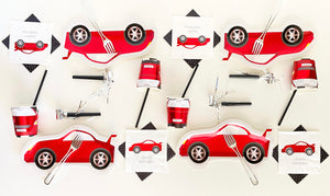 Race Car Shaped Plates (Set of 8)